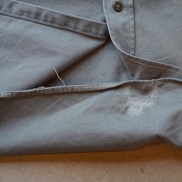 1940s Cowden Gray Twill Shirt Union Made Sanforized Workwear - Picture 9 of 10